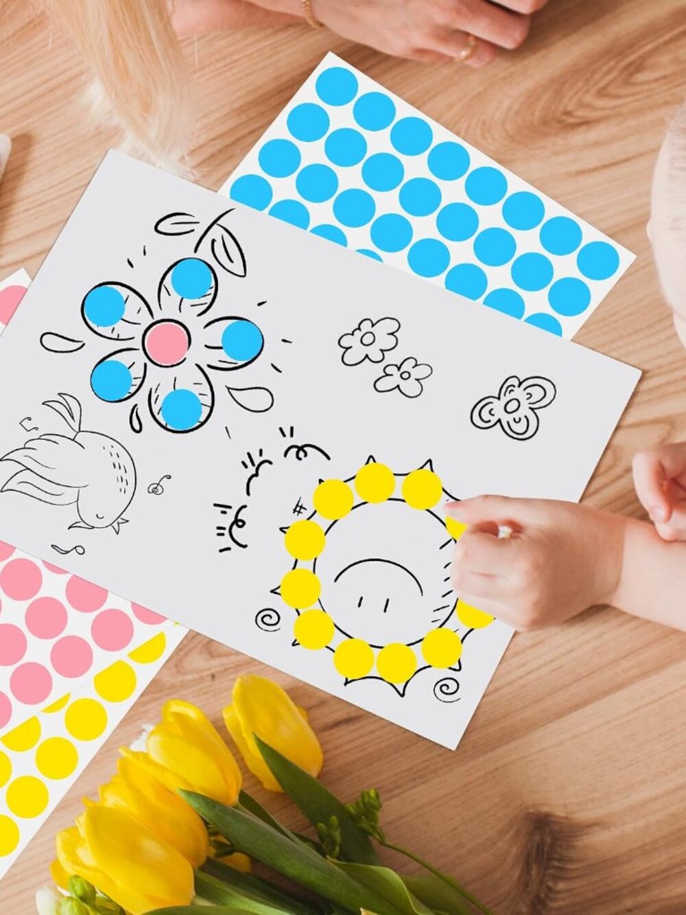 1050 PCS Color Coding Labels Circle Dot Stickers,10 Color Style Colorful Coding - Picture 7 of 8